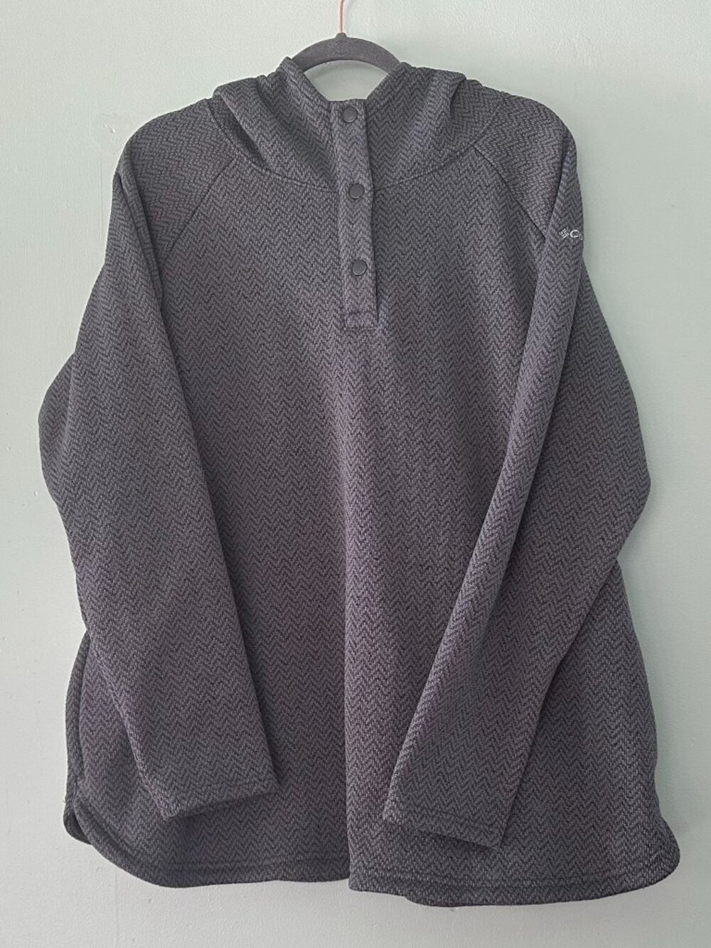 Columbia Rugged Ridge II Sherpa Fleece Pullover Hoodie Men's 3X Gray